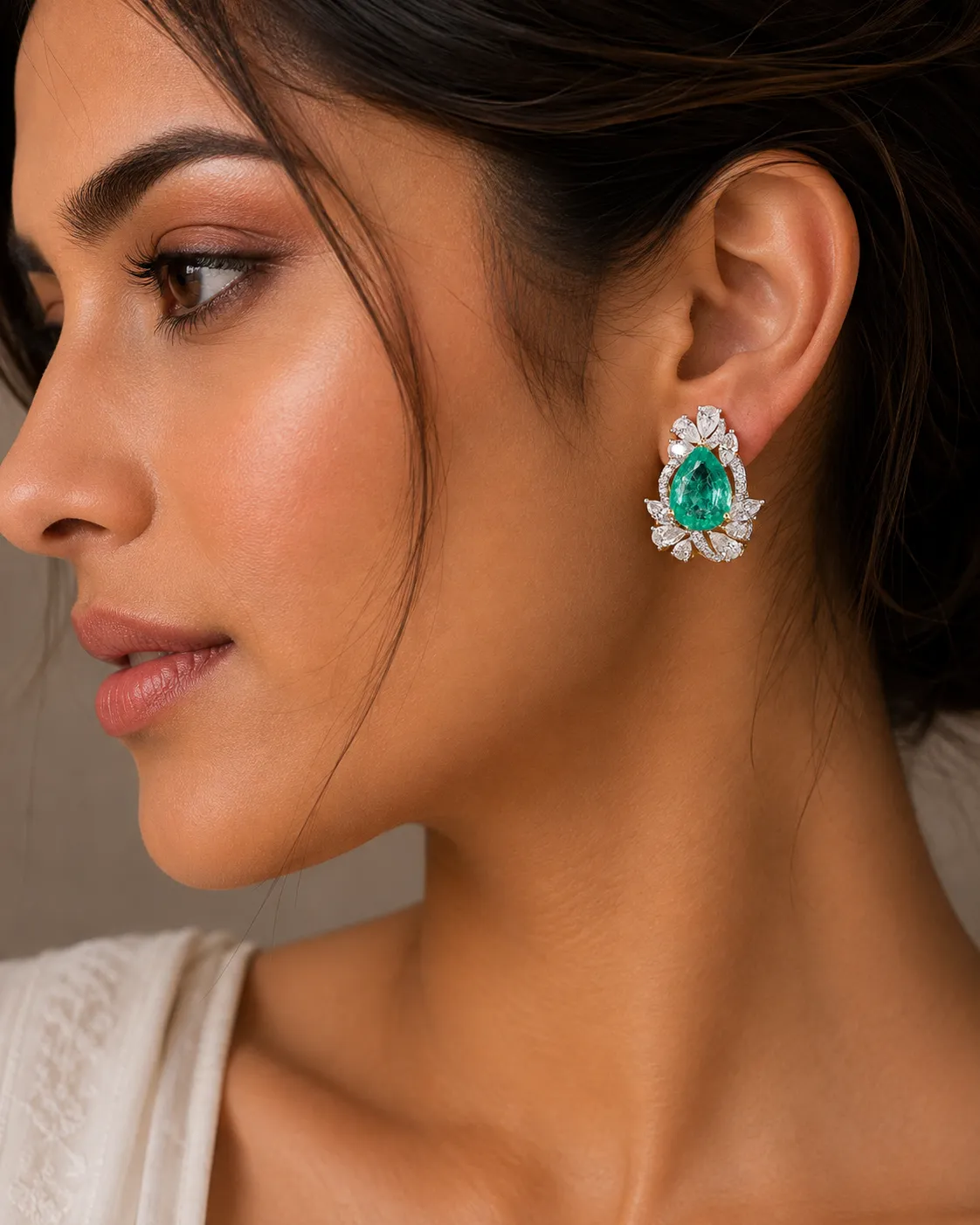 Pear Shape Emerald & Diamond Floral Earrings feature_image 1788939130_luxury-emerald-diamond-dangle-earrings.webp.webp